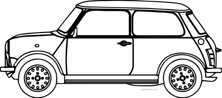 Мини Купер нарисовать