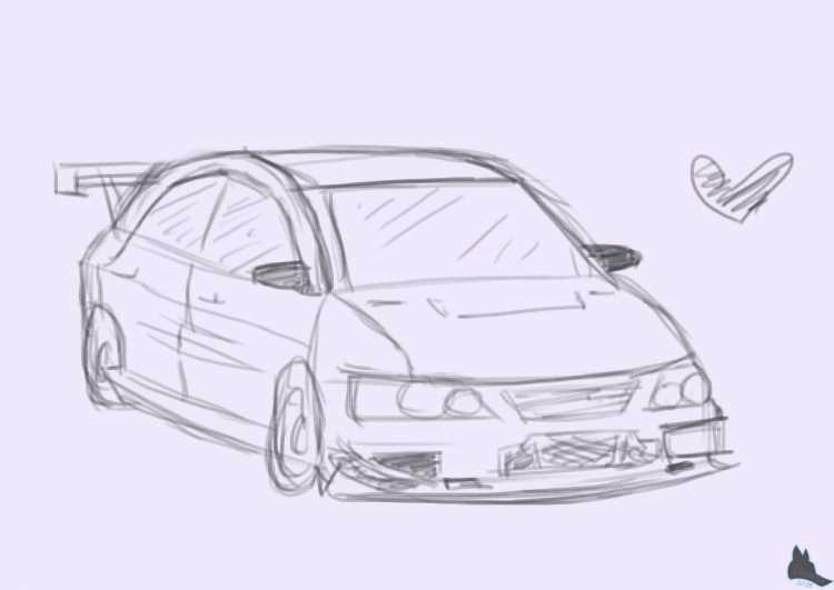 Mitsubishi Lancer EVO drawing