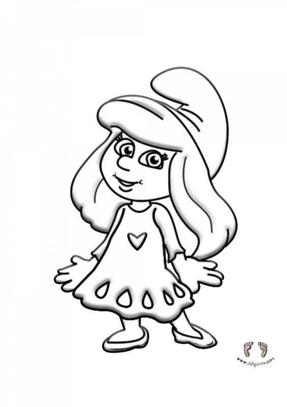 Гномик девочка раскраска для детей