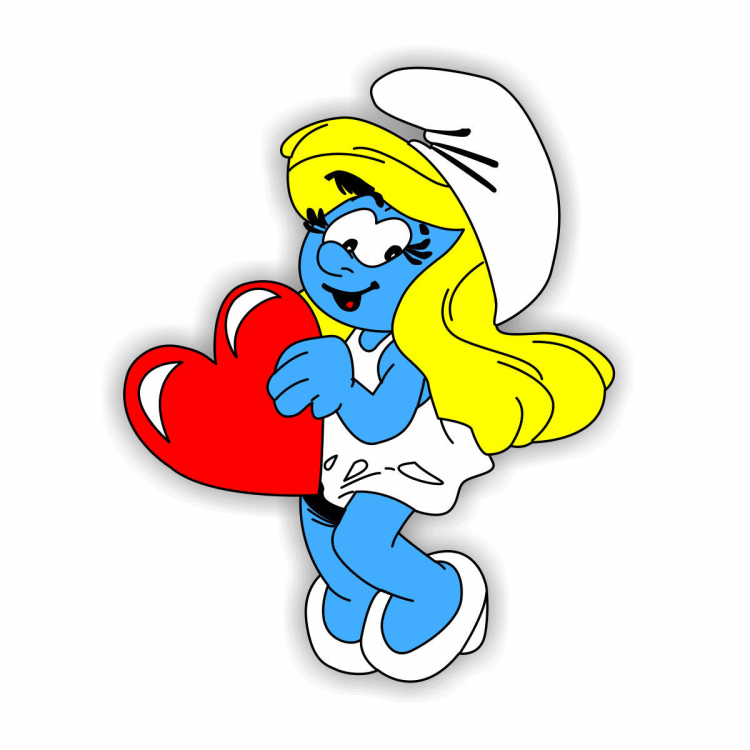 Раскраска Смурфики Розочка