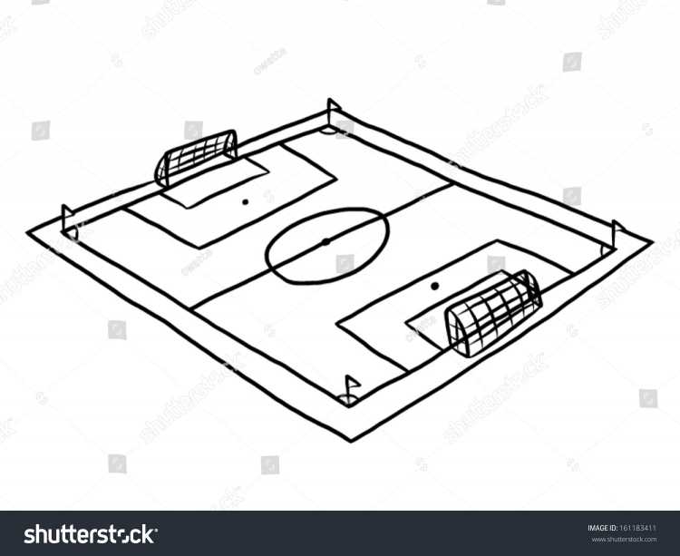 Футбольное поле раскраска для детей
