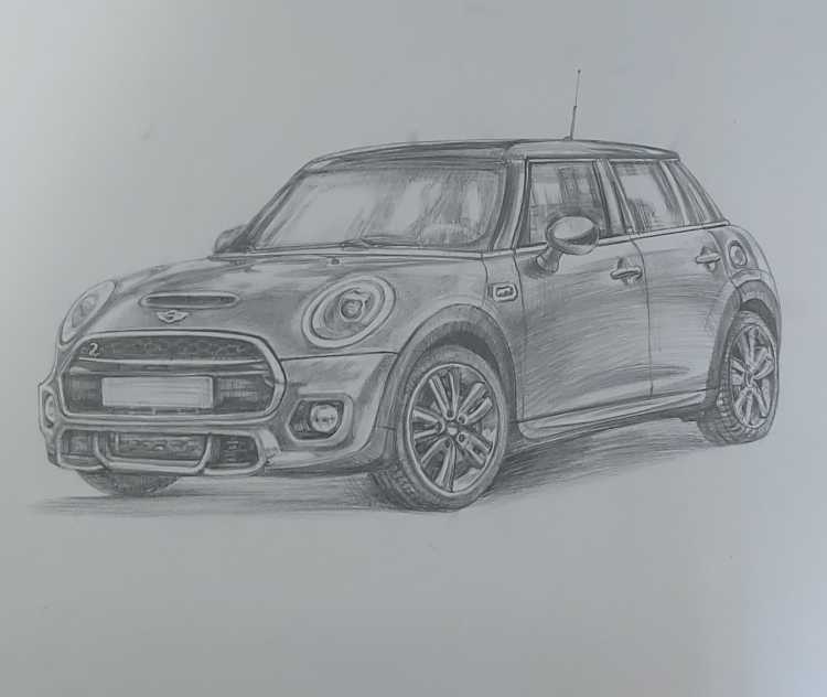 Mini Cooper Countryman нарисованный