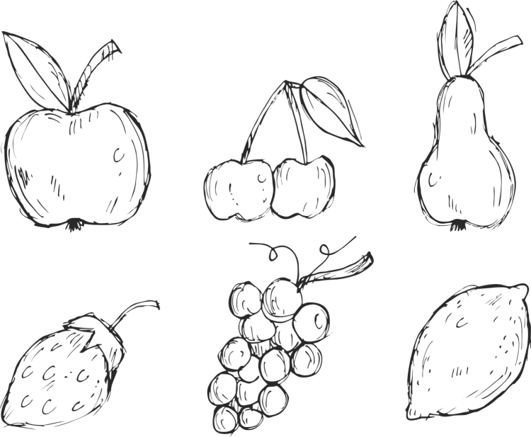 Груша раскраска для детей