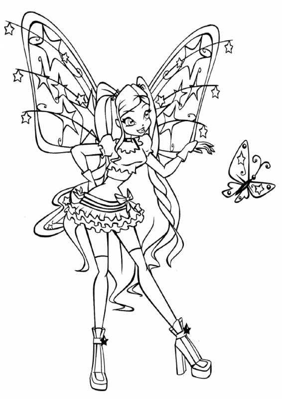 Раскраски Винкс Беливикс Лейла