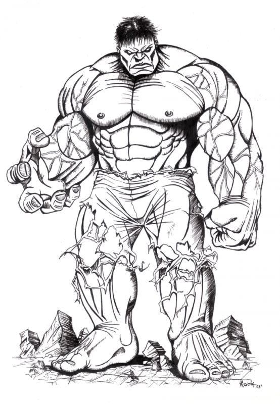 Халк в доспехах раскраска