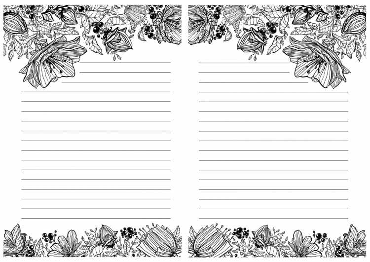 Макеты страниц для блокнота