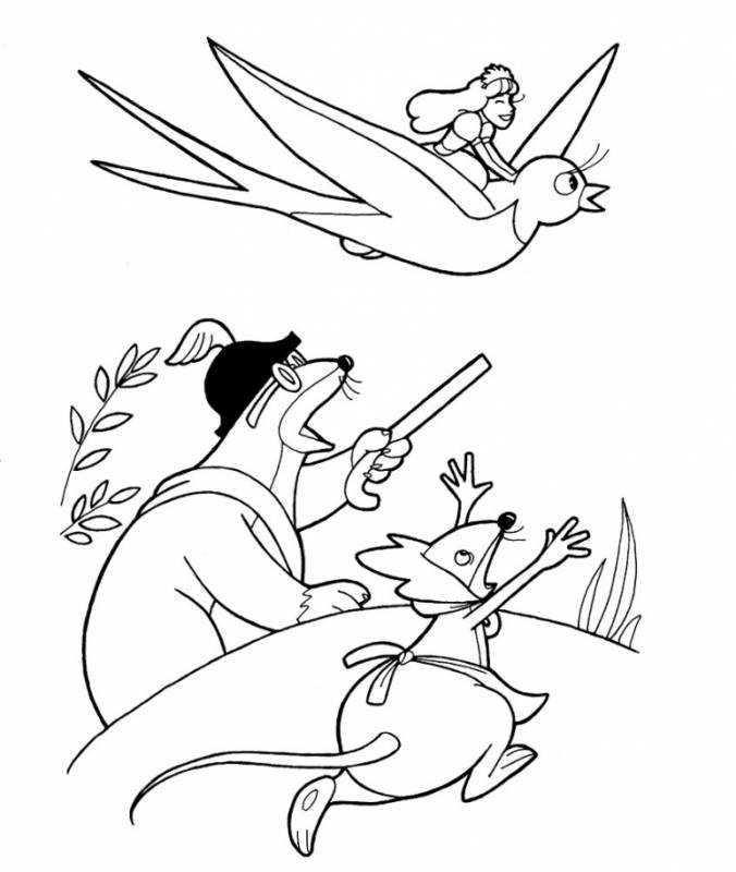 Рисование Дюймовочки