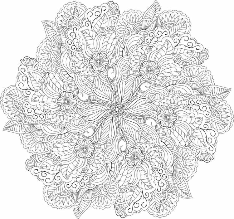 Раскраска антистресс "цветы"