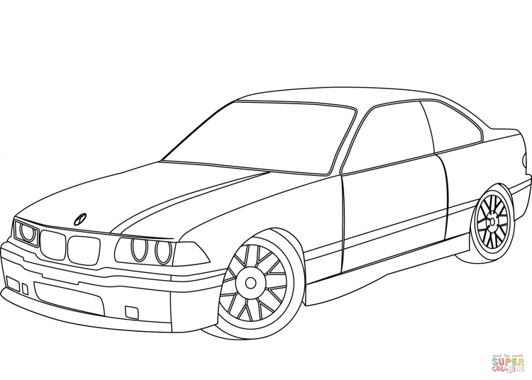BMW e36 вектор чб
