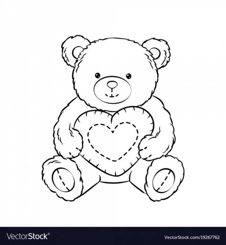 Раскраска. Медвежонок