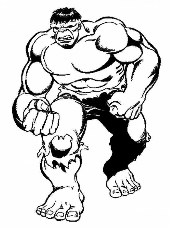 Раскраска невероятный Халк