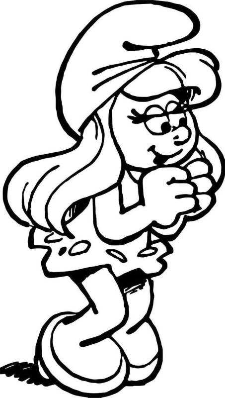 Смурфетта раскраска