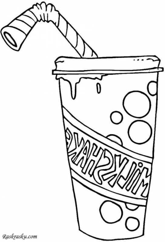Коктейль молочный раскраска для фотосессии