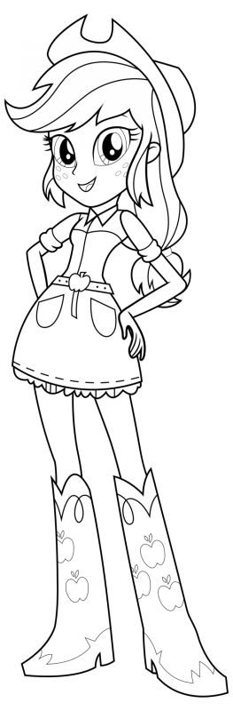 Эпл Джек пони раскраска