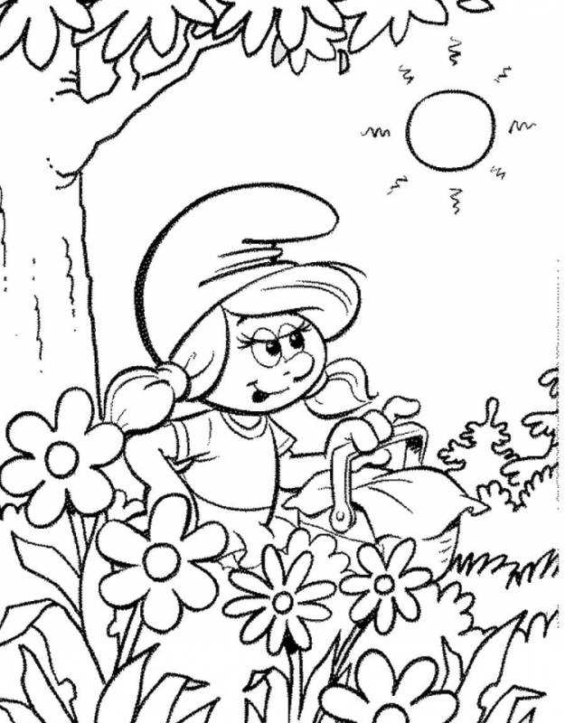 Рисунки для срисовки Смурфики