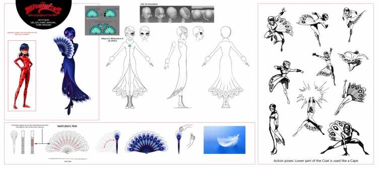 Веер Маюры из леди баг