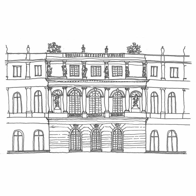 Версальский дворец фасад чертеж