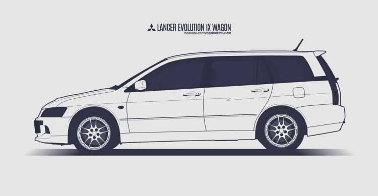 Мицубиси Лансер 9 универсал чертёж