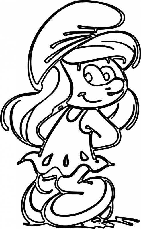 Раскраска Смурфики Затерянная деревня Смурфетта