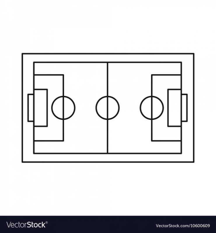 Футбольное поле контур