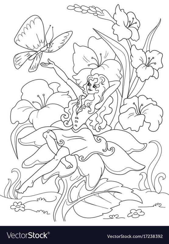 Фея раскраска для детей