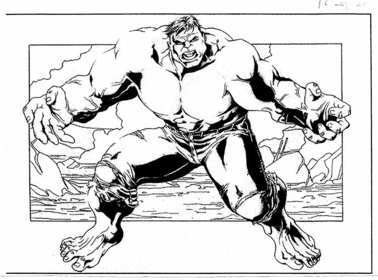 Раскраска по номерам Халк