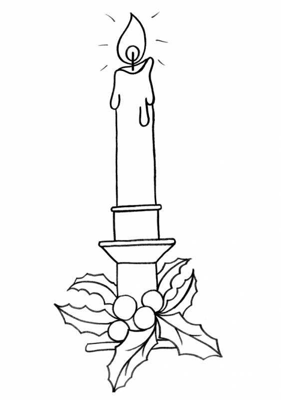 Свеча раскраска