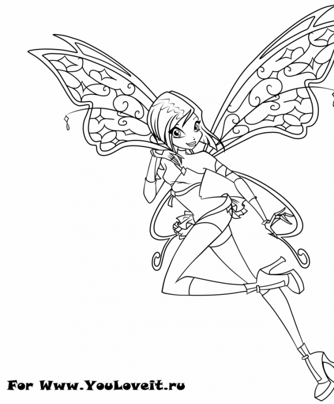 Феи Винкс раскраска Беливикс