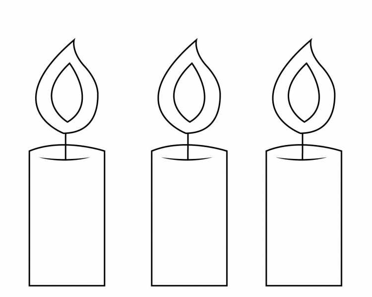 Свечка раскраска для детей
