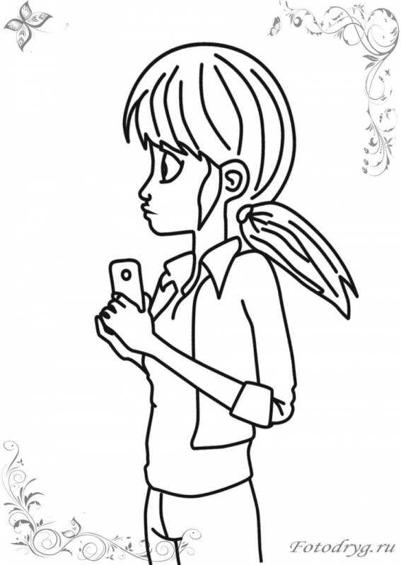 Хлоя в полный рост раскраска