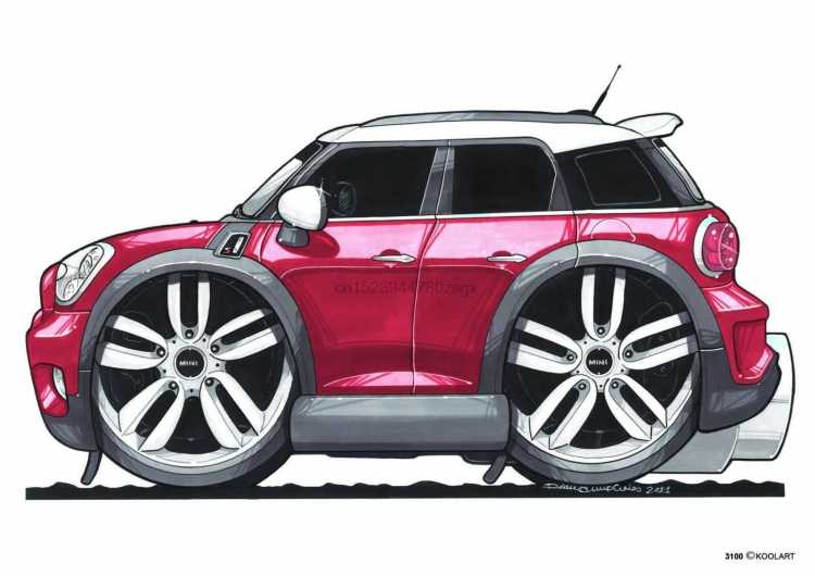 Кабриолет шаблон для рисования