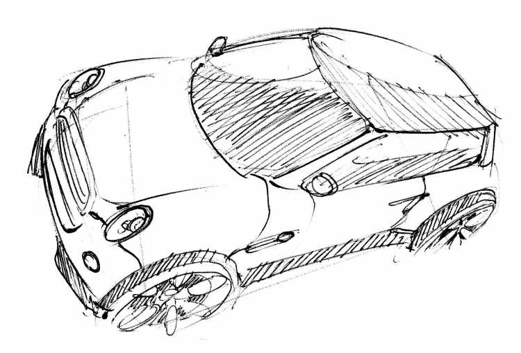 Кабриолет нарисовать