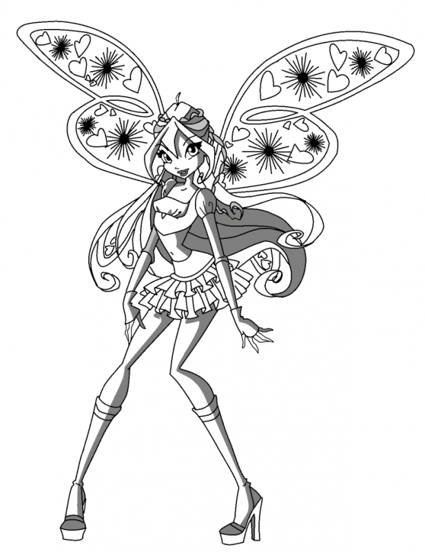 Раскраски феи Винкс Рокси