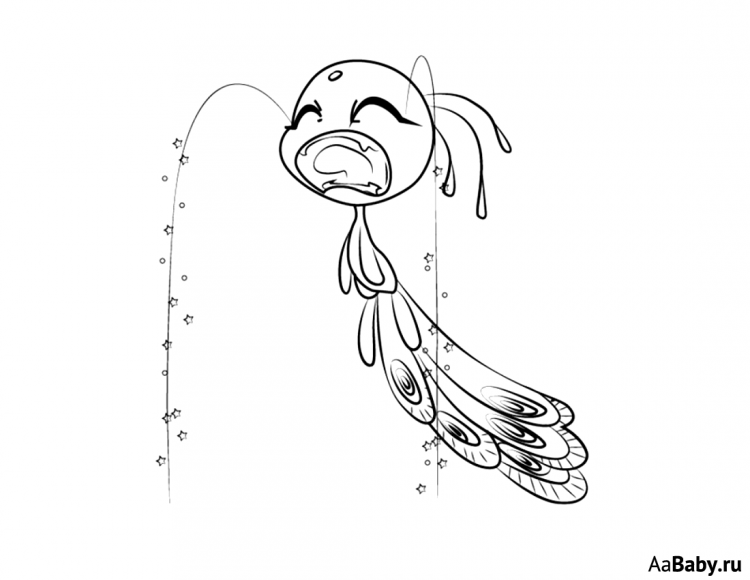 Раскраска леди баг и супер кот КВАМИ Павлин