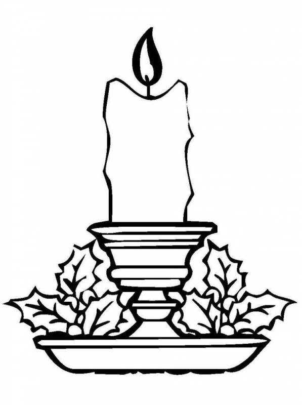 Свеча трафарет