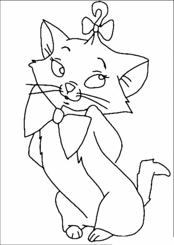 Кошки. Раскраска