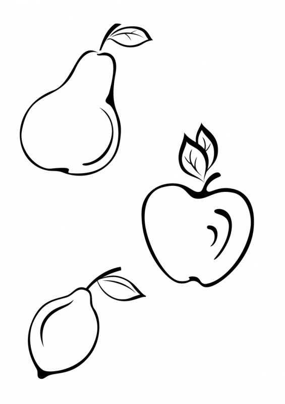 Груша детская разукрашка