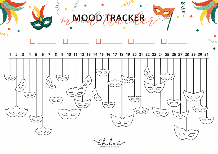 Буллет джорнал для печати трекер настроения