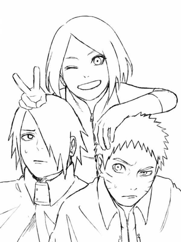 Раскраски Наруто Минато