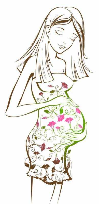 Рисунки для срисовки беременная девушка