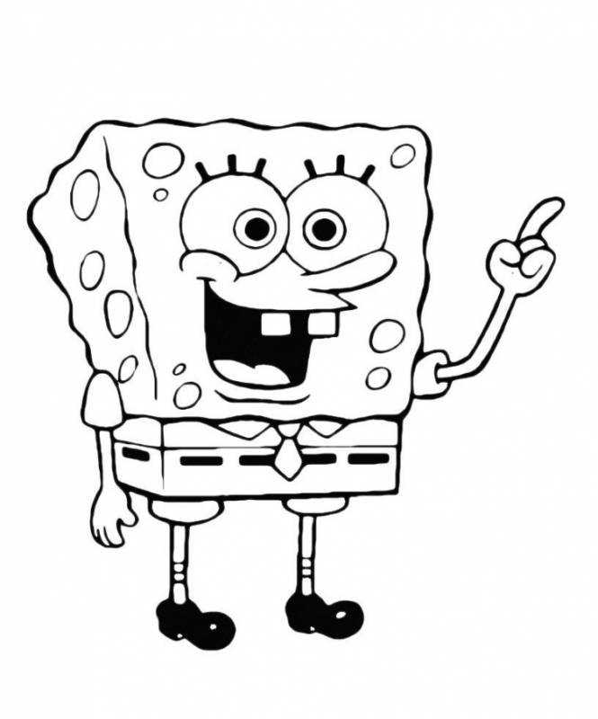 Раскраска Спанч Боб квадратные штаны