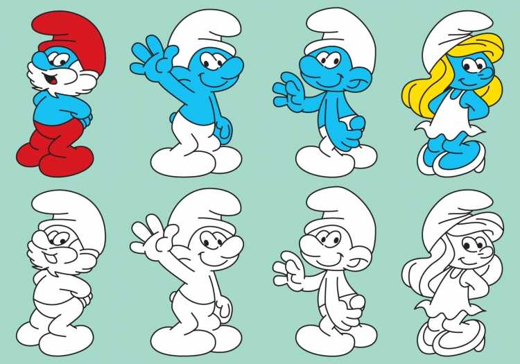 Смурфетта раскраска