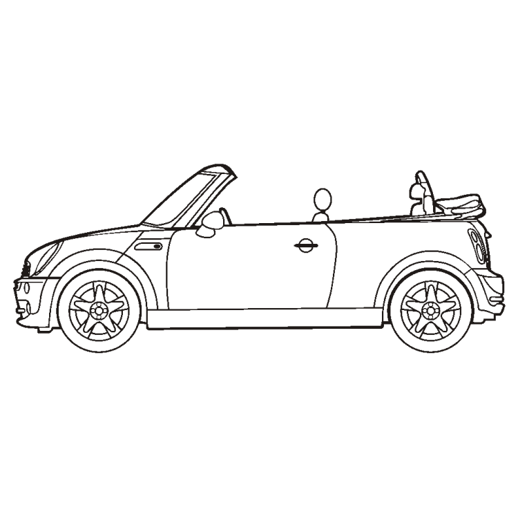 Мини Купер раскраска