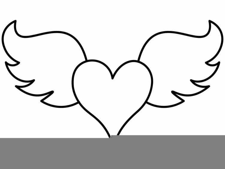 Вектор сердце с крыльями милое