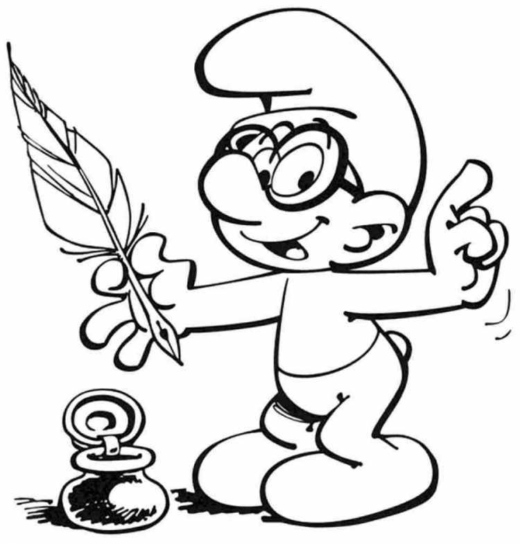 Раскраски для девочек Смурфики