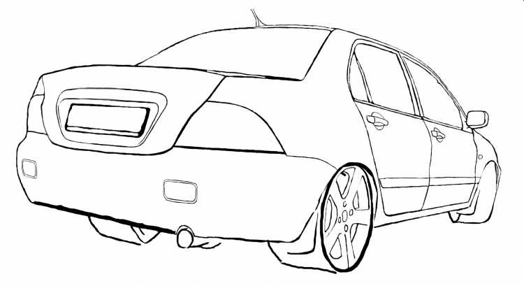 Раскраска Митсубиси Лансер 9