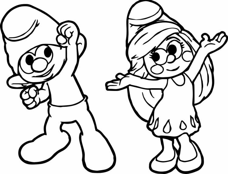 Раскраска Смурфики Затерянная деревня Смурфетта