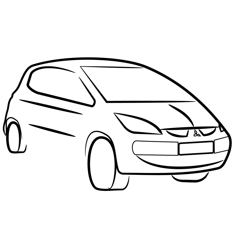 Раскраска Митсубиси Кольт