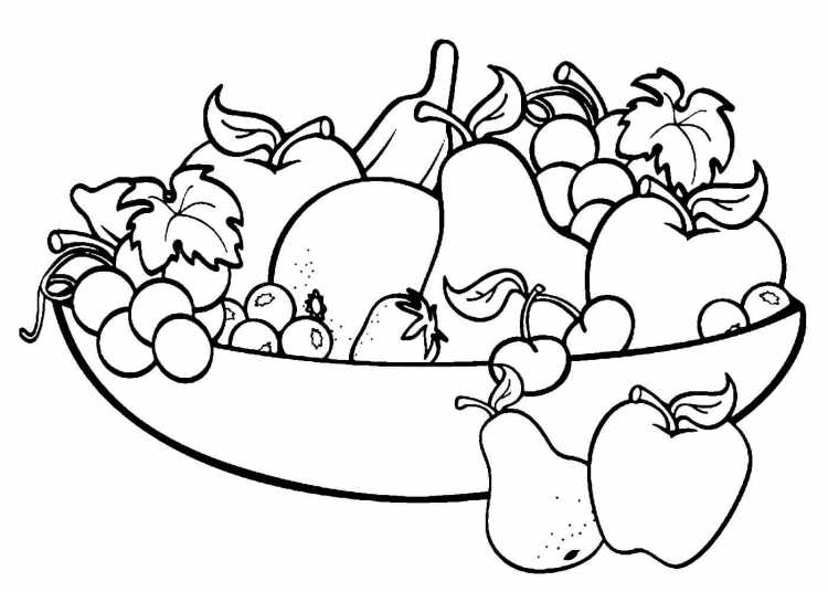 Вишня раскраска для детей