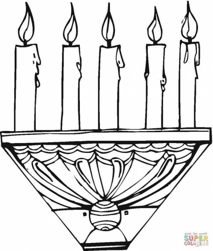 Свеча раскраска для детей